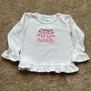 Size 2-3T heavyweight cotton long sleeve pullover top Great condition- adorable